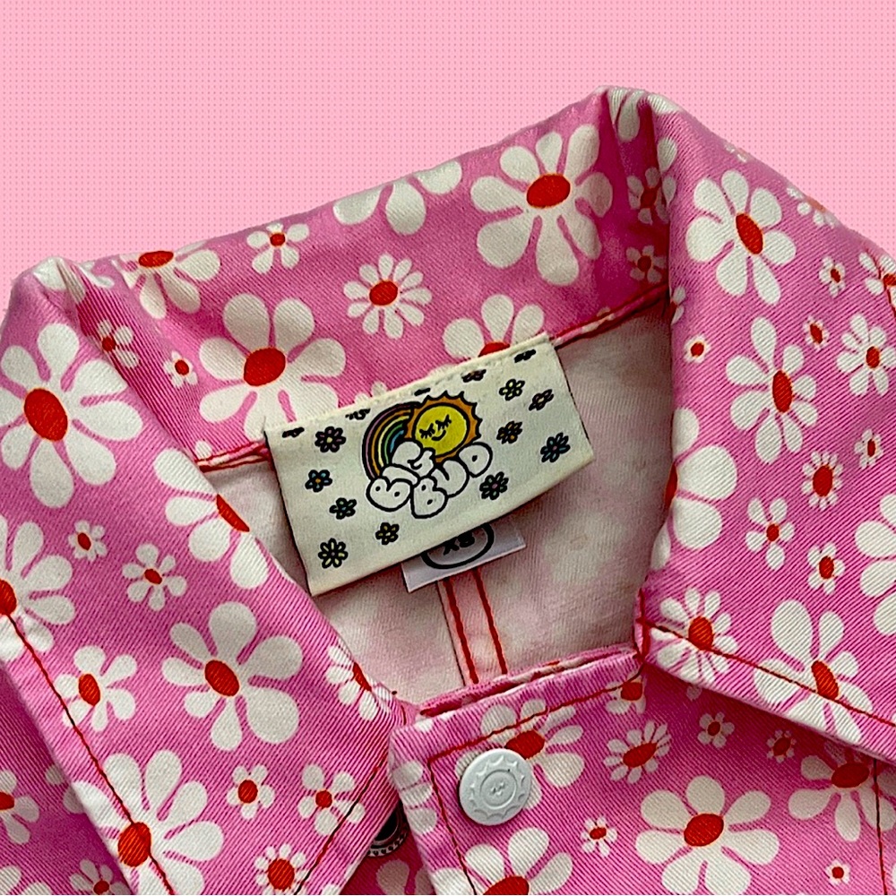 Big bud press lazy daisy pink jumpsuit XS 🌸RARE🌸